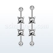 indsh2 barbell industrial acero 316l bolas 5mm arriba abajo bolas pichos 6mm centro barra mayorista