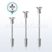 indsh36s surgical steel industrial barbell
