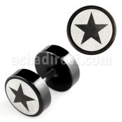ipls5 plug falso anodizado negro logo estrella rayado laser lado 8mm venta