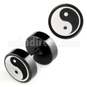 ipls6 plug falso anodizado negro logo yin yang rayado laser lado 8mm al por mayor