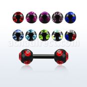 iptmjb4 plug falso acero 316l anodizado bola multi joya 4mm al por mayor