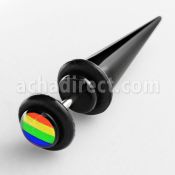 ivtpl3 expansor falso acrilico negro logo arcoiris anillos goma 6mm distribuidor