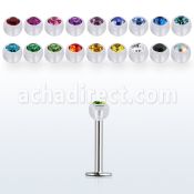 lbajb3 labret acero 316l bola bio flex 3mm cristal bisel venta