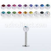 lbajb4s labret acero 316l bola bio flex 4mm cristal bisel venta