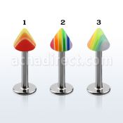 lbbdcn labret acero quirurgico cono acrilico 3mm 8mm distribuidor