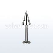 lbcn4e labret acero quirurgico cono hendiduras 4mm distribuidor mayorista