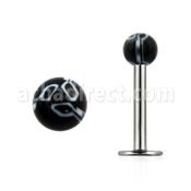 lbdxx labret acero quirurgico bola 3mm color blanco negro acrilico flor 516 8mm distribuidor mayorista