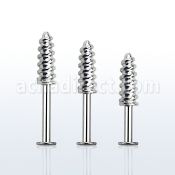 lbescw labret acero quirurgico rosca tornillo venta