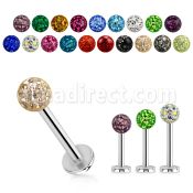 lbfr4s labret acero quirurgico bola multi cristal ferido 4mm distribuidor mayorista