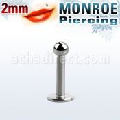 lbmnb2 labret monroe acero quirurgico 1mm bola 2mm 6mm al por mayor