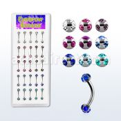 lbnec3 caja 25 bananas ceja bolas multi joya 3mm 8mm venta