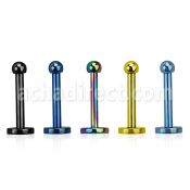 lbtb2 labret acero quirurgico anodizado 1mm bola 2mm venta