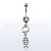 mcd546 piercing ombligo acero quirurgico bola joya bisel 8mm raspa pescado 10mm distribuidor mayorista