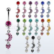 mcdmh piercing ombligo acero quirurgico bola joya bisel 8mm luna corazon 10mm distribuidor