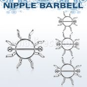 mcnp104 pezonera sol estilo janet jackson barbell acero quirurgico bolas 5mm mayorista