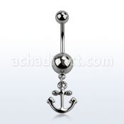msd632 piercing ombligo acero quirurgico bola acero liso 5 8mm ancla colgado distribuidor mayorista