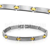 mtb1 brazalete titanio g23 brillo espejo bisagras union oro distribuidor mayorista