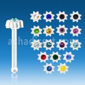 nbac3 piercing nariz hueso acrilico transparente estrella cristal redondo 1 4mm centro distribuidor