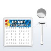 nbmx3 caja display piercing nariz hueso plata 925 0 6mm redonda 2mm venta