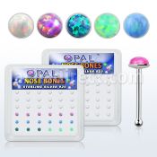 nbo2 caja 36 piercing nariz hueso plata 925 0 6mm opalos sinteticos redondos 2mm venta