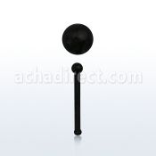 nbrtk retainer piercing nariz hueso acrilico flexible negro 0 6mm bola 1 5mm al por mayor