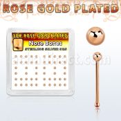 nbxrsb caja display piercing nariz hueso plata esterlina 925 0 6mm oro rosa bola 1 5mm distribuidor mayorista