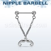 npdl36 barbell pezon acero quirurgico bolas 5mm conectadas traves colgante bigote frances distribuidor mayorista
