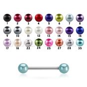 nppr5 316l steel barbell pearl balls 5mm