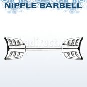 npsh7 barbell pezon acero quirurgico final flecha acero distribuidor mayorista