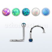 nscop piercing nariz l acero quirurgico opalo redondo 1 5mm distribuidor mayorista