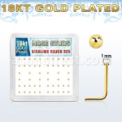 nsmx5rg caja 52 piercing nariz plata 925 0 6mm oro 18 kts redonda 1mm mayorista