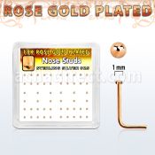 nsmx5rs caja 52 piercing nariz plata 925 0 6mm oro rosa redonda 1mm al por mayor