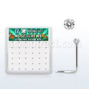 nwz15cbx caja display 36 piercing nariz l plata esterlina 925 zirconia redonda 1 5mm distribuidor mayorista