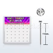 ny9cbx caja display 36 piercing nariz doblar tu mismo plata esterlina 925 cristal 1 5mm distribuidor mayorista