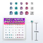 nybxpbm caja display piercing nariz doblar tu mismo plata esterlina 925 0 6mm cristal redondos distribuidor
