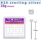 nyczbxc caja display piercing nariz doblar tu mismo plata esterlina 925 0 6mm zirconia redondas claras 2mm mayorista