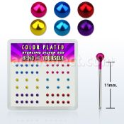 nymtbx2 caja display piercing nariz doblar tu mismo plata esterlina 925 0 6mm bola 2mm distribuidor mayorista