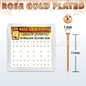 nymx5rs caja 52 plata 925 piercing nariz doblar tu mismo 0 6mm oro rosa redonda 1mm mayorista