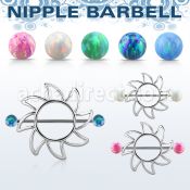 opnp103 pezonera pezon sol barbell acero quirurgico 1 6m bolas opalo 5mm distribuidor