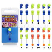 pkbb1 paquete barbell lengua silbato acrilico brilla oscuridad bola 5mm 16mm venta