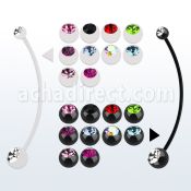 pnda2cg piercing ombligo embarazada 5 & 8mm bola joya bisel acrilico longitud 50mm distribuidor
