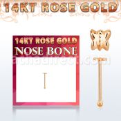 rbbt piercing nariz hueso oro rosa 14 kts 0 6mm mariposa 2 5mm distribuidor mayorista