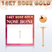 rbrd piercing nariz hueso oro rosa 14 kts 0 6mm redonda oro lisa 2mm al por mayor