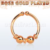 rssep12l anillo septum falso plata 925 oro rosa 1mm bolas tres alambres 12mm venta