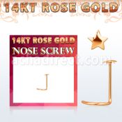 rsst piercing nariz oro rosa 14 kts 0 6mm estrella oro lisa 2 5mm venta