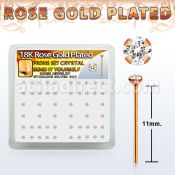 rsyp14xc caja display piercing nariz doblar tu mismo plata esterlina 0 6mm oro rosa cristal claro redondo 2mm venta