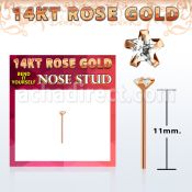 ryzsc1 piercing nariz doblar tu mismo oro rosa 14 kts 0 6mm zirconia estrella 3mm al por mayor