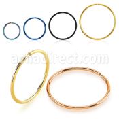 selt22 pvd plated 316l steel seamless nose ring