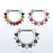 sepcx16 septum clicker barra cierre acero quirurgico cristal colores alternantes mayorista