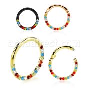 sgsh11rbt pvd steel hinged segment ring 16g side facing cnc